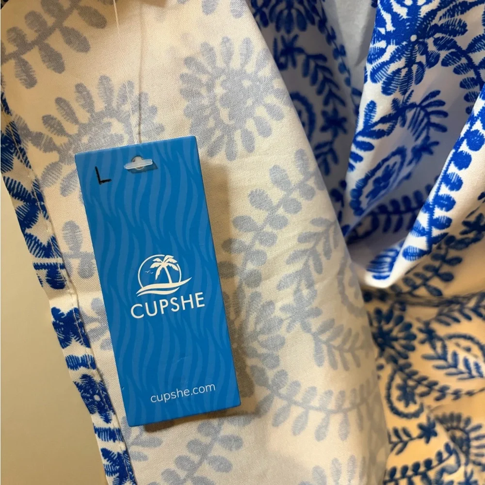Cupshe Elegant Blue and White Maxi Dress - Picture 4 of 6
